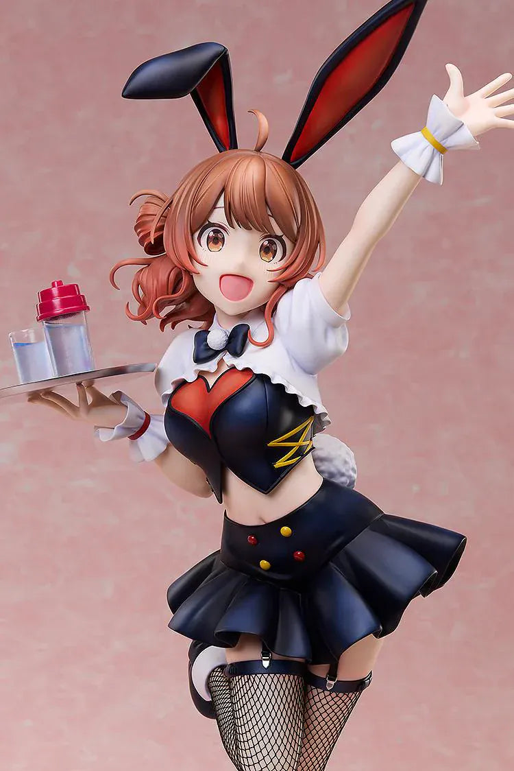 The Idolmaster Gakuen B-Style Ume Hanami Bunny Ver 1/4 scale figure holding a tray and waving in dynamic pose