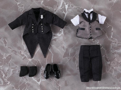 Black Butler Book of the Atlantic Nendoroid Doll Sebastian Michaelis Rerelease with black butler outfit, red eyes, gloves, and formal shoes