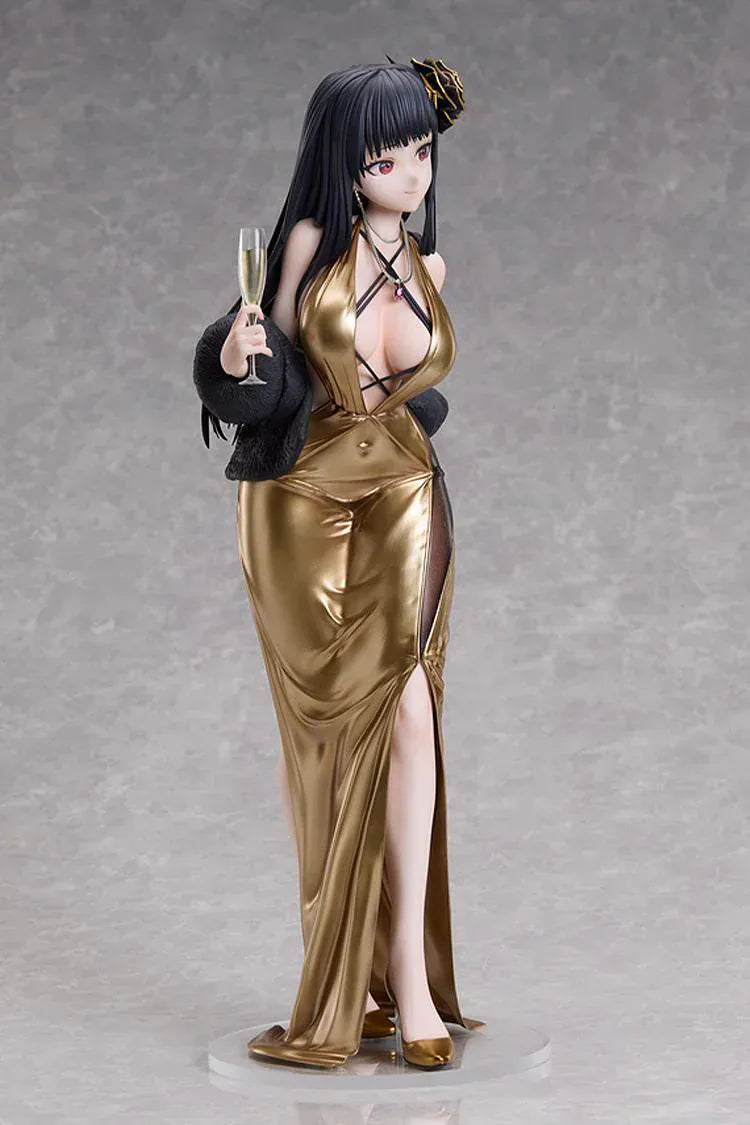 D Killer Wife Secret Party Cleaner 1/4 scale figure in gold dress holding a champagne glass.