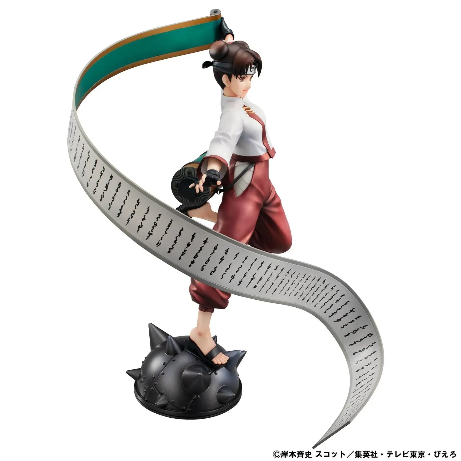 Naruto Shippuden Naruto Gals Tenten Figure with a large flowing ninja scroll and dynamic battle pose
