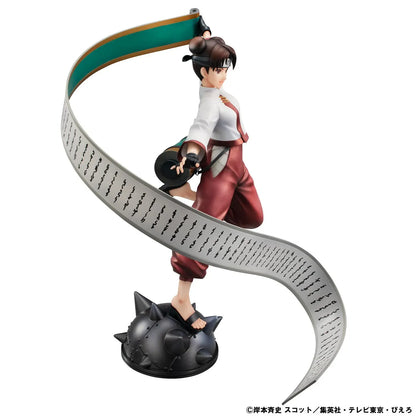 Naruto Shippuden Naruto Gals Tenten Figure with a large flowing ninja scroll and dynamic battle pose
