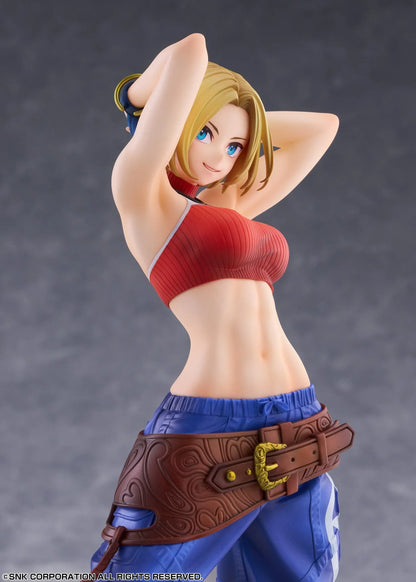 Blue Mary Limited Edition 1/7 scale figure wearing a red crop top, blue pants, brown belt, and white sneakers in a confident standing pose.