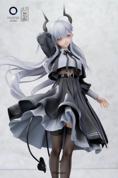Fantasias Series Thea-chan Apprentice Succubus 1/6 scale figure set featuring two versions with horns tail and silver hair collectible