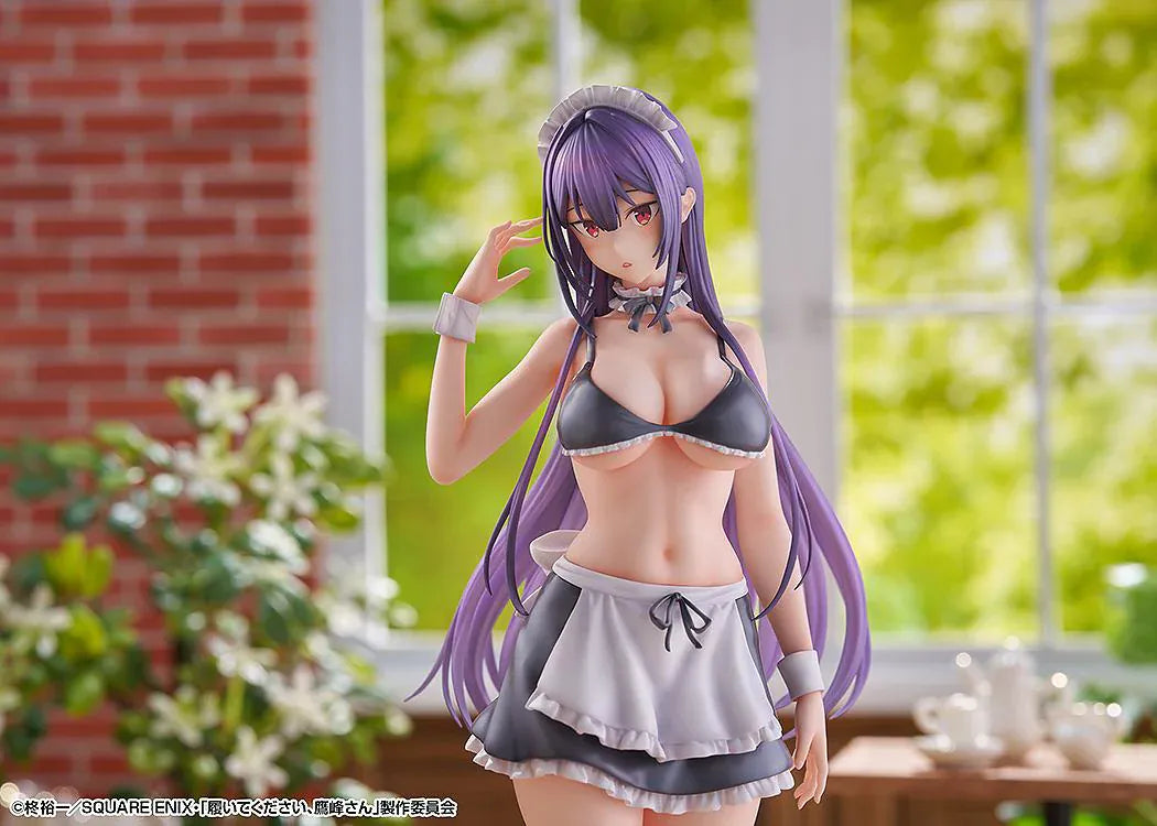 Please Put Them On, Takamine-san Takane Takamine 1/6 Scale Figure featuring Takane with long purple hair, red eyes, maid-inspired outfit, apron details, and elegant display pose.