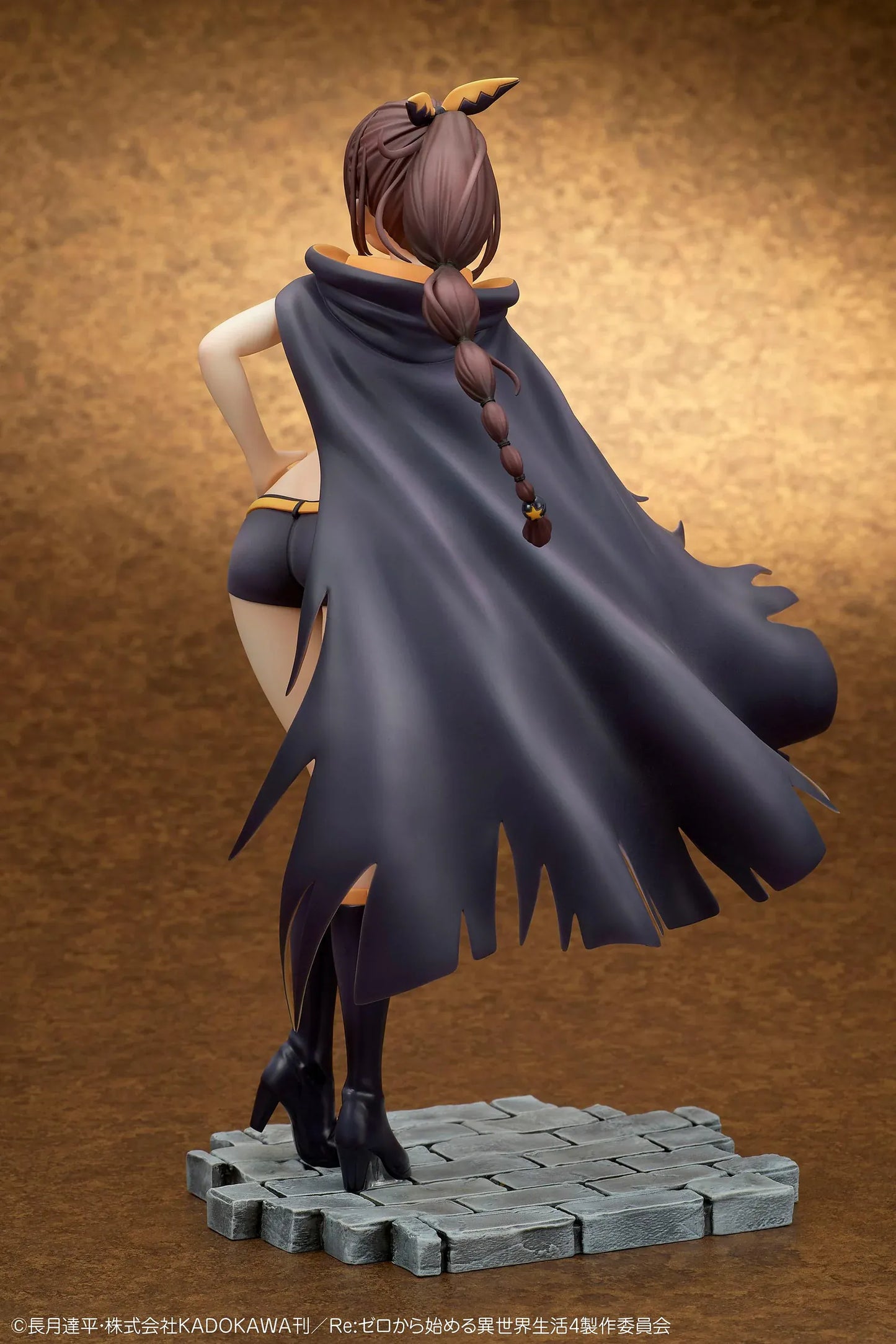 Re Zero Shaula 1/7 scale figure with flowing cape dynamic pose and fantasy themed stone base