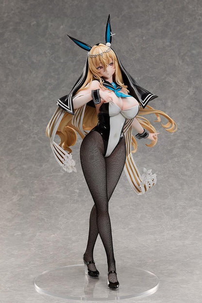 Azur Lane Implacable Bunny Ver 1/4 scale figure featuring glossy bunny suit, fishnet stockings, and flowing blonde hair