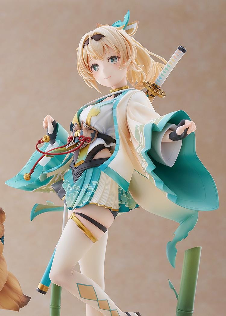 Hololive Production Iroha Kazama 1/7 scale figure standing on bamboo-themed base with detailed kimono outfit.