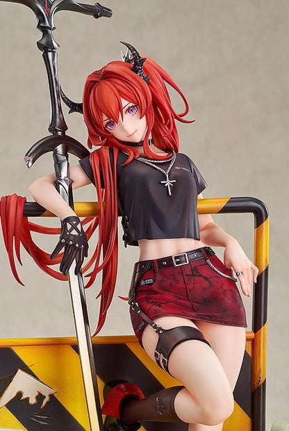 Surtr Liberte Echec 1/7 scale figure Arknights anime figure red hair urban base sword leaning pose detailed collectible