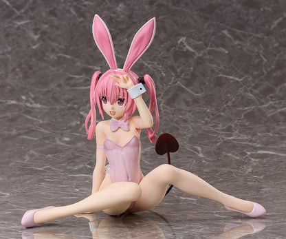 To Love-Ru Darkness Nana Astar Deviluke Bare Leg Bunny Ver. 1/4 scale figure featuring Nana in a pink bunny outfit with bunny ears in a playful seated pose