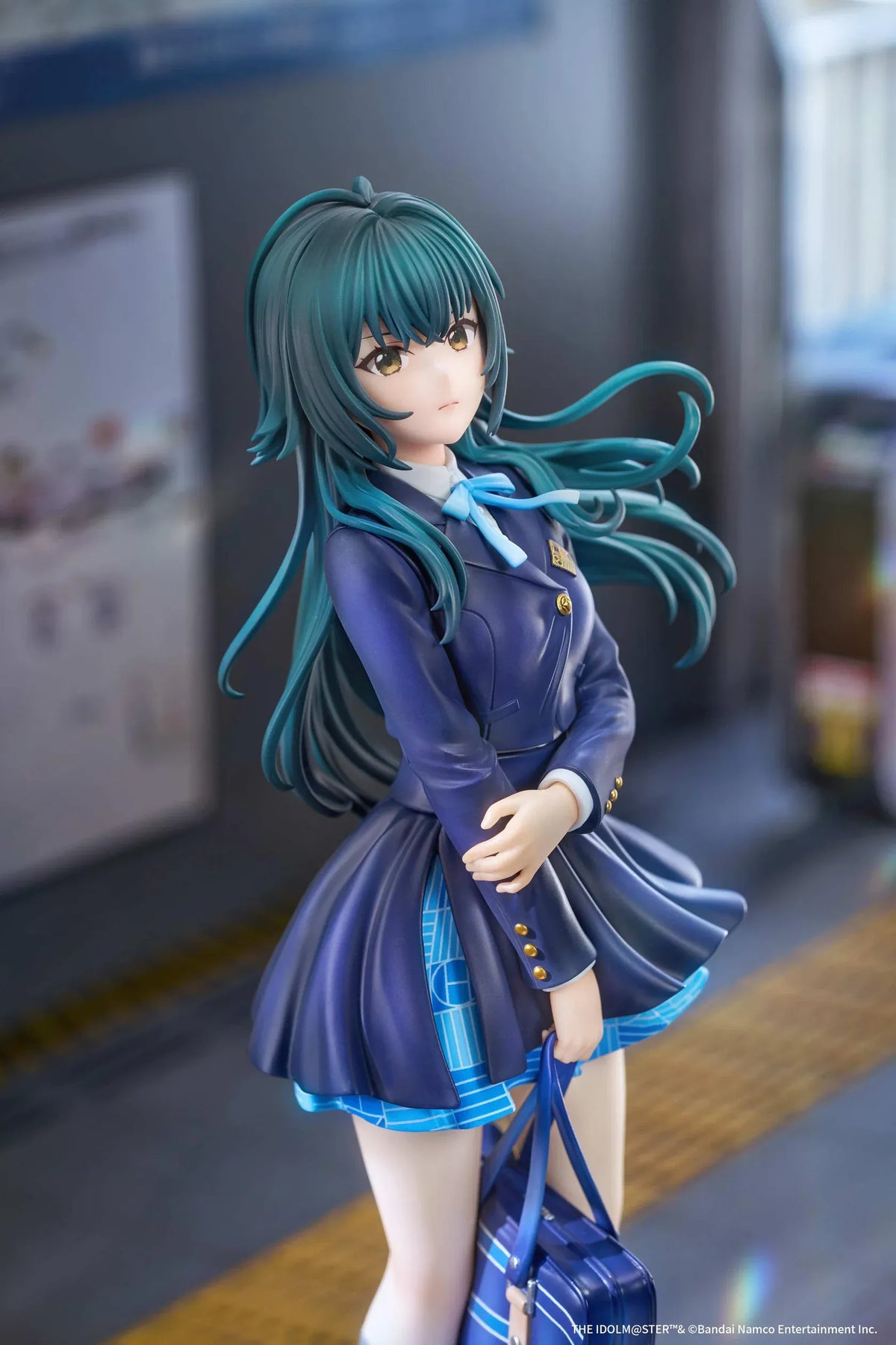 Gakuen Idolmaster Temari Tsukimura Hydrangea After the Rain Before Training 1/7 scale figure holding a school bag