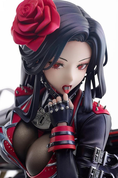 Goddess of Victory: NIKKE Maiden 1/7 Scale Figure in black and red outfit with rose accessory and weapon wings