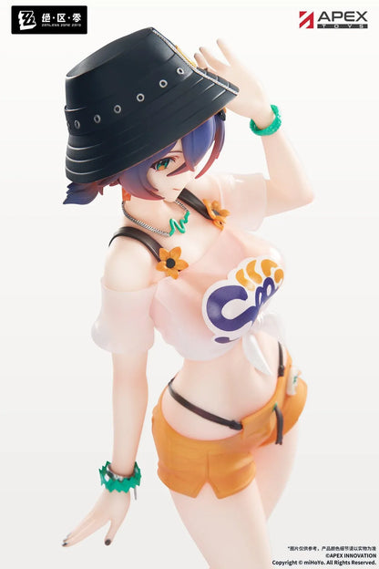 Zenless Zone Zero Limepie Belle Summer Skies 1/8 scale figure featuring Belle in a summer outfit with a bucket hat and orange shorts