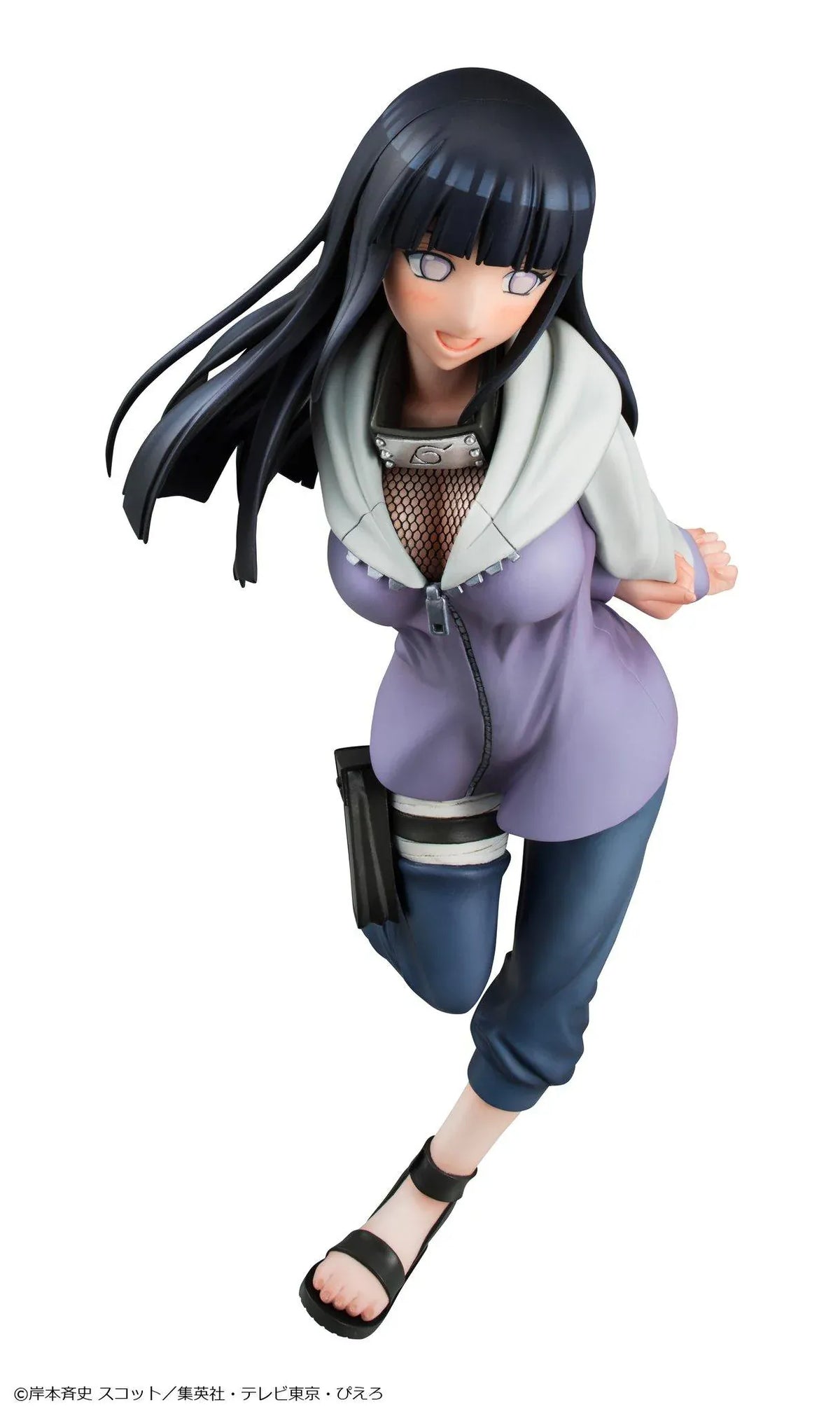 Naruto Shippuden Gals Series Hinata Hyuga figure wearing her lavender shinobi outfit in a graceful pose