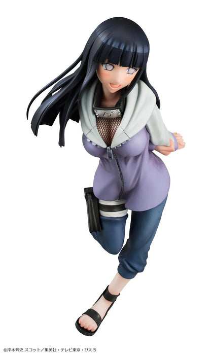 Naruto Shippuden Gals Series Hinata Hyuga figure wearing her lavender shinobi outfit in a graceful pose