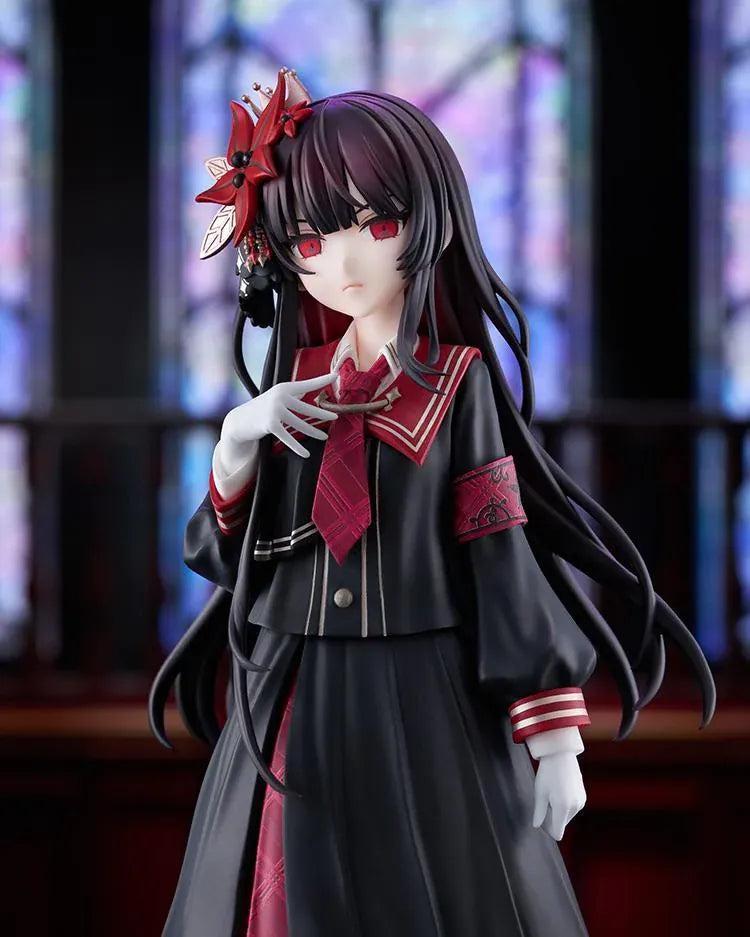Magical Girl Witch Trials POP UP PARADE L Size Hiro Nikaido figure with flowing black hair and gothic-inspired outfit
