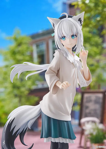hololive production G.S. Collection Shirakami Fubuki Date Style Casual Outfit Ver. 1/7 Scale Figure with white hair, fox ears, and flowing tail