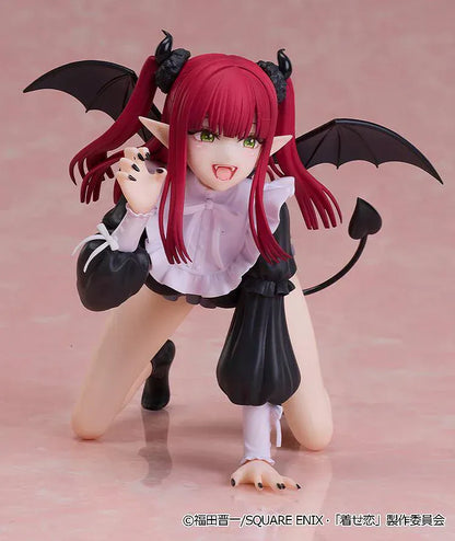 My Dress-Up Darling Marin Kitagawa Liz Cosplay Ver figure with demon wings, twin-tails, and playful kneeling pose.