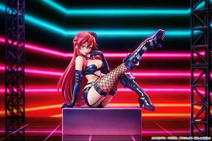 Tengen Toppa Gurren Lagann Kirameki Yoko Box Pieces of Sweet Stars Yoko Bondage Costume Ver. 1/7 Scale Figure featuring Yoko in a black outfit with long red hair and a seated pose.