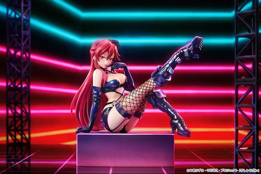 Tengen Toppa Gurren Lagann Kirameki Yoko Box Pieces of Sweet Stars Yoko Bondage Costume Ver. 1/7 Scale Figure featuring Yoko in a black outfit with long red hair and a seated pose.