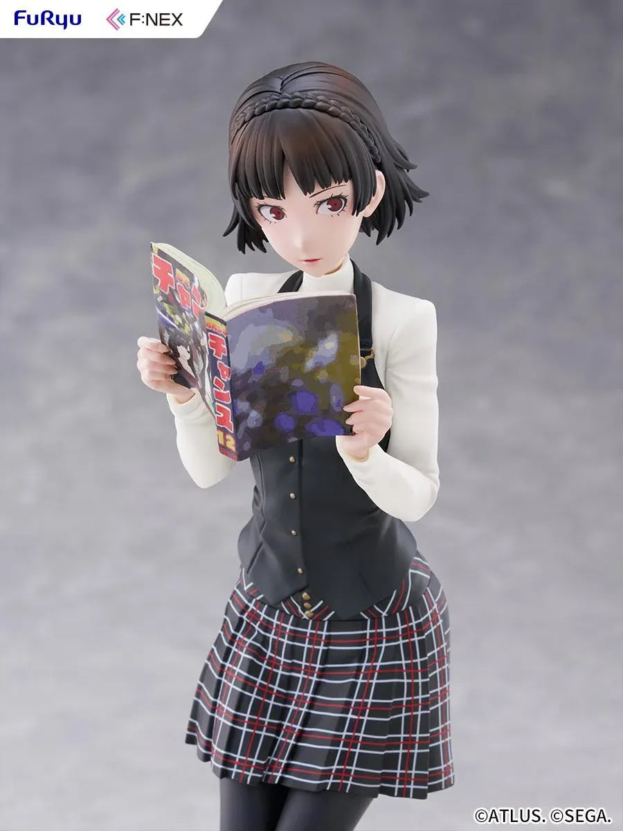 Persona 5 Royal Makoto Niijima 1/7 scale figure in her Shujin Academy school uniform reading a book