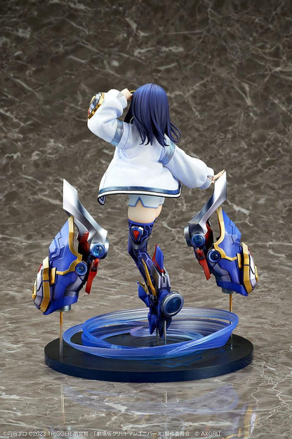 Gridman Universe Rikka Takarada AXGRIT Ver. 1/7 Scale Figure with futuristic armor and mechanical base