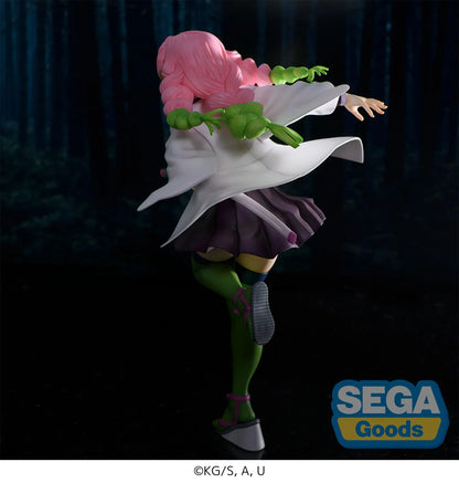 Demon Slayer Kimetsu no Yaiba FiGURiZMa Mitsuri Kanroji Figure Rerelease in dynamic pose with pink and green braided hair
