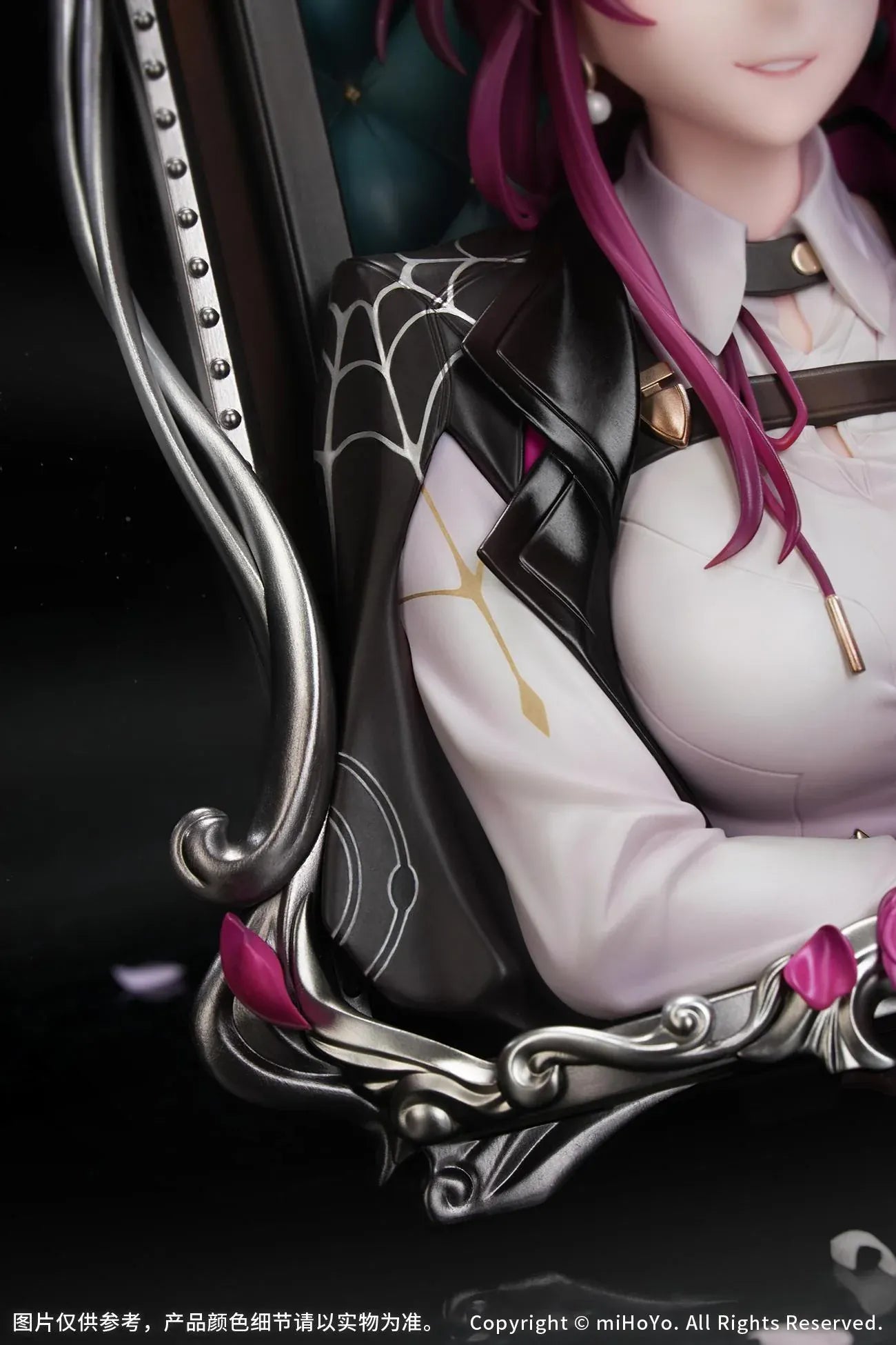Honkai Star Rail Diorama Series Kafka Patience is All You Need Ver. Diorama Art Frame featuring Kafka with magenta hair, ornate frame, rose accents, and gothic-inspired display details.