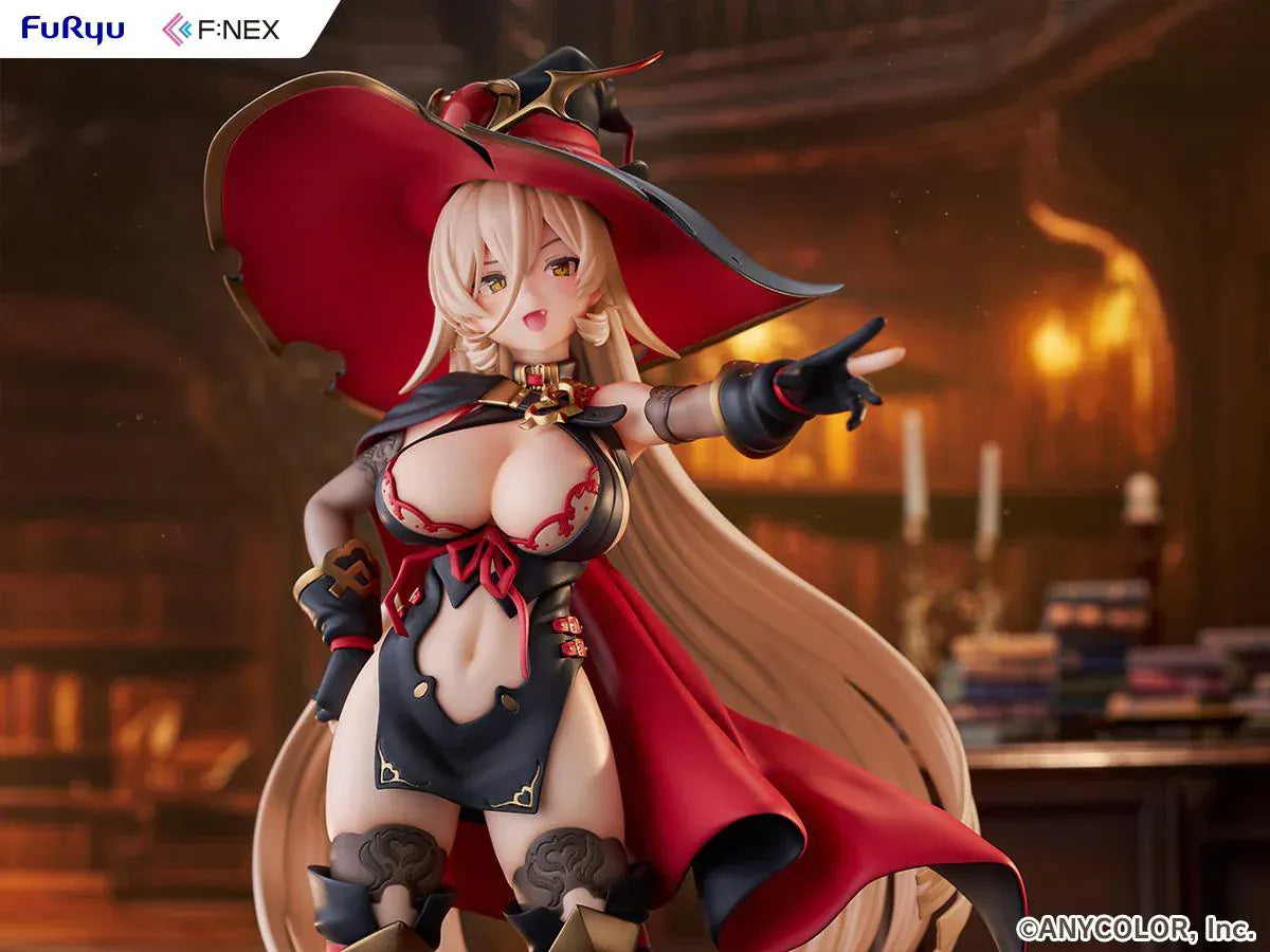 Nijisanji Nui Sociere 1/7 scale figure by FuRyu F:NEX in witch-inspired outfit with dynamic pose