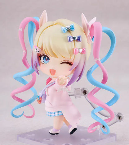 Needy Streamer Overload Nendoroid No.2869 OMGKawaiiAngel (Outing Ver.) figure featuring pastel twin-tails and pink plush accessory