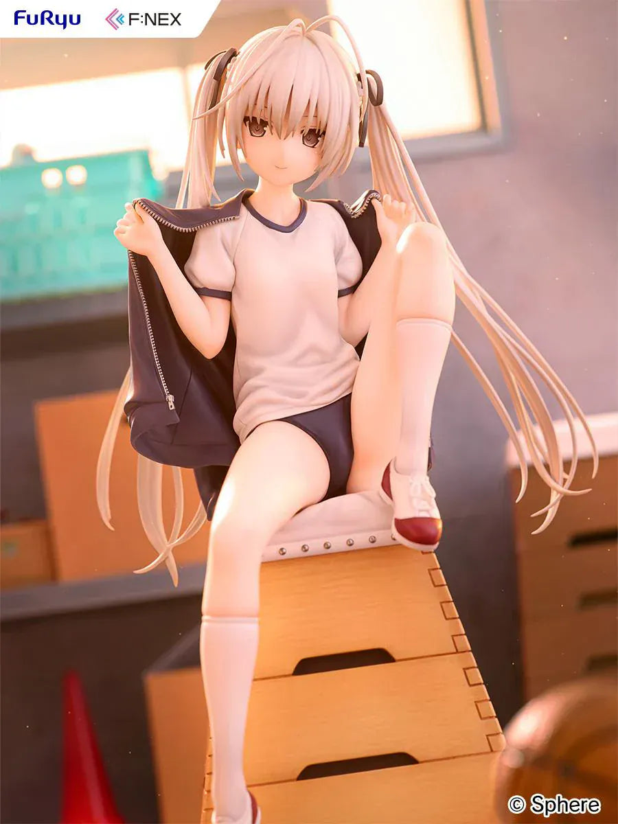 Yosuga no Sora Sora Kasugano Bloomers Ver 1/7 scale figure sitting on wooden vaulting box wearing gym uniform and bloomers.