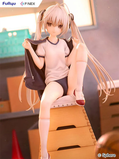 Yosuga no Sora Sora Kasugano Bloomers Ver 1/7 scale figure sitting on wooden vaulting box wearing gym uniform and bloomers.