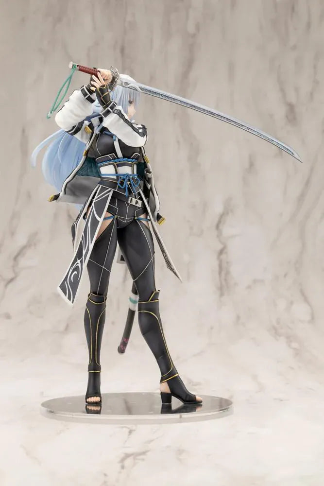Trails through Daybreak Shizuna Rem Misurugi 1/8 scale figure with flowing pale blue hair, a white jacket, and a sword raised above her head.