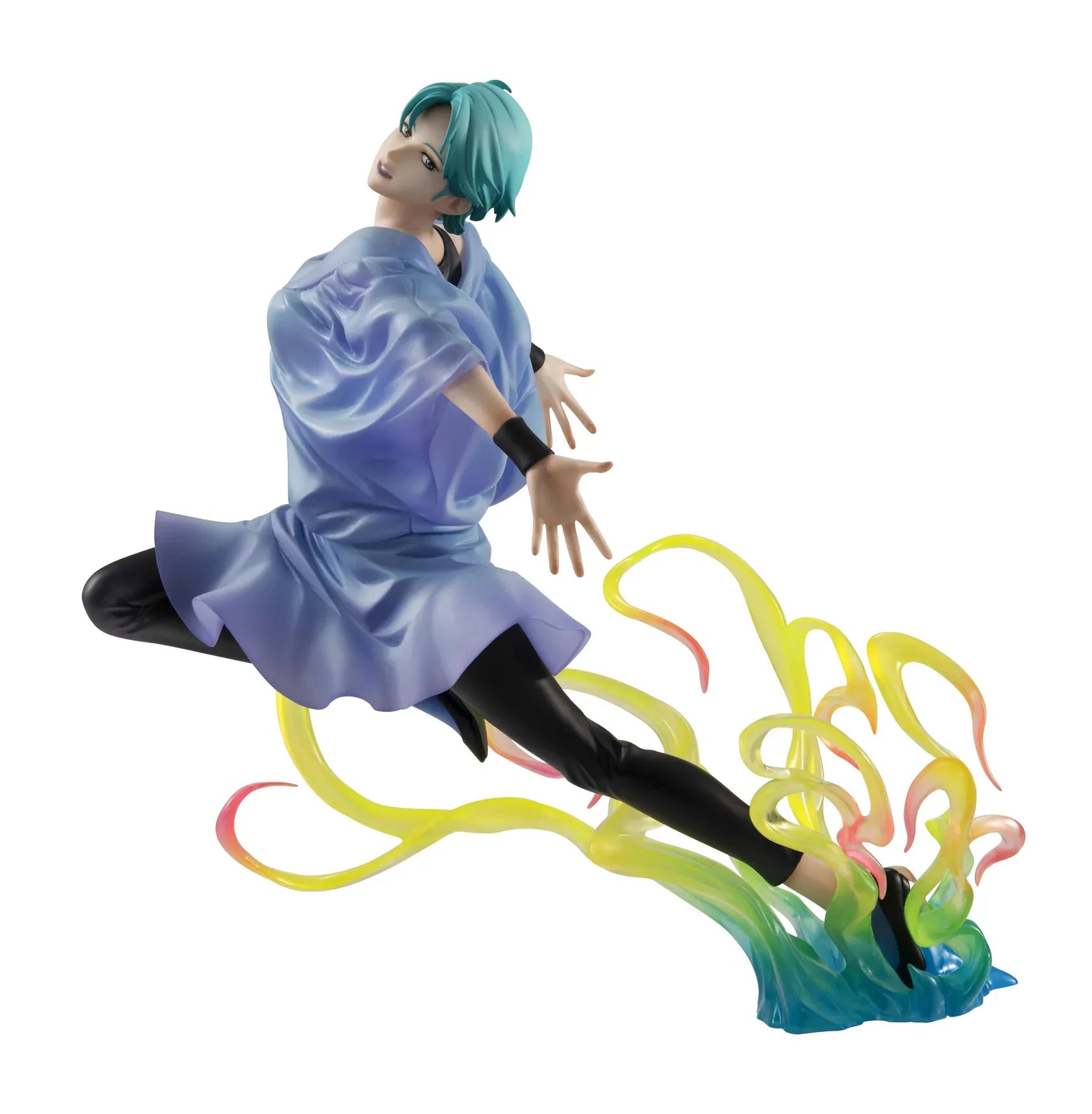Mobile Suit Z Gundam Gundam Girls Generation Four Murasame Rerelease figure with teal hair, blue outfit, floating pose, and colorful effect parts