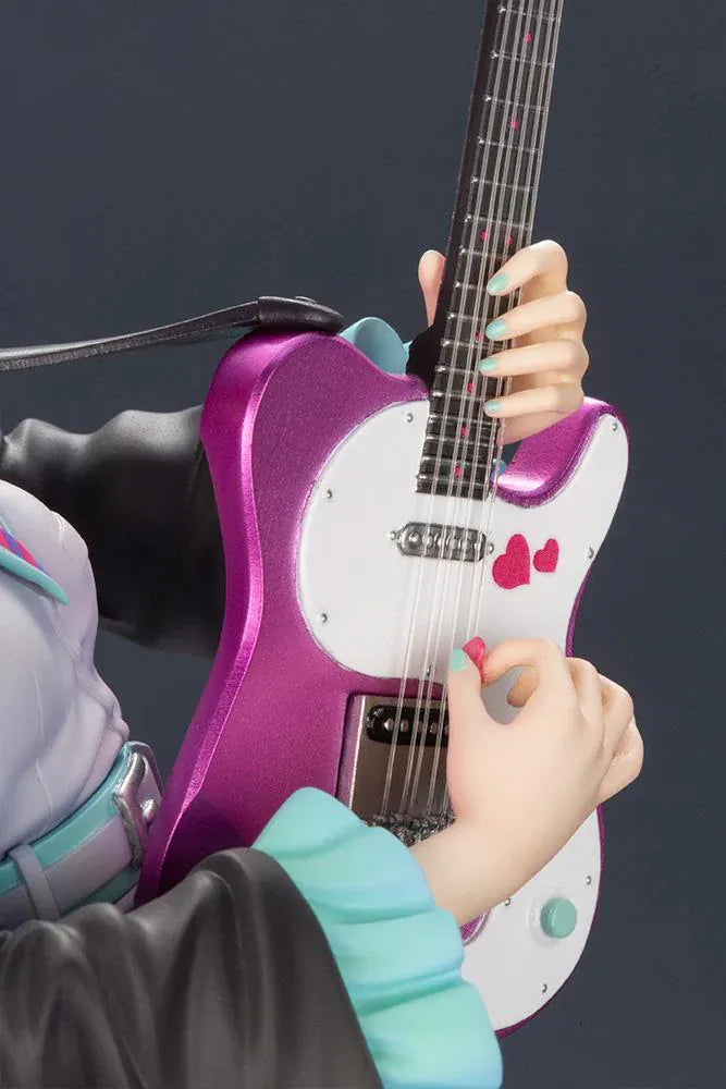 Vocaloid Bishoujo ReMIX Hatsune Miku 1/7 Scale Figure Rerun featuring Miku with teal and pink twin tails, headphones, electric guitar, black boots, and stage-inspired outfit.