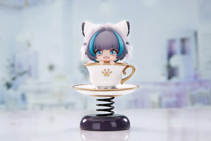 Azur Lane Cheshire Happy Shake non-scale chibi figure in teacup with spring wobble base