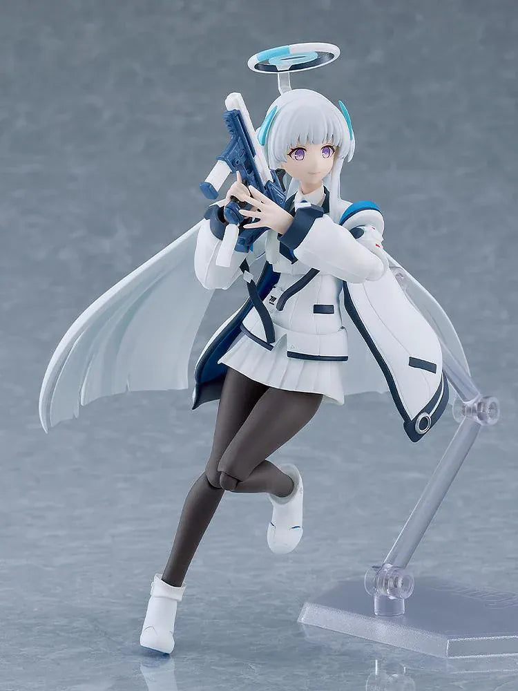 Blue Archive figma Noa Ushio action figure with halo, Millennium Science School uniform, weapon, and accessories