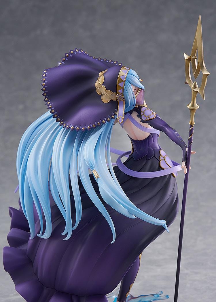 Fire Emblem Azura Dark Songstress 1/7 scale figure with flowing blue hair and ornate staff on water base