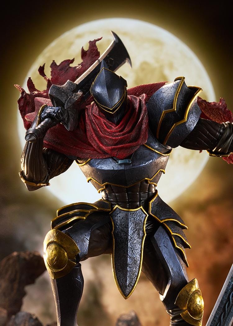 Overlord The Holy Kingdom POP UP PARADE SP Momon Figure with dark armor, red cape, and dual greatswords