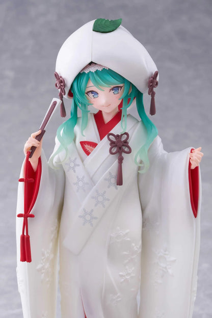 Snow Miku All Stars 2013 Ver. AMP+ Figure featuring Hatsune Miku in an elegant white and red kimono-style outfit