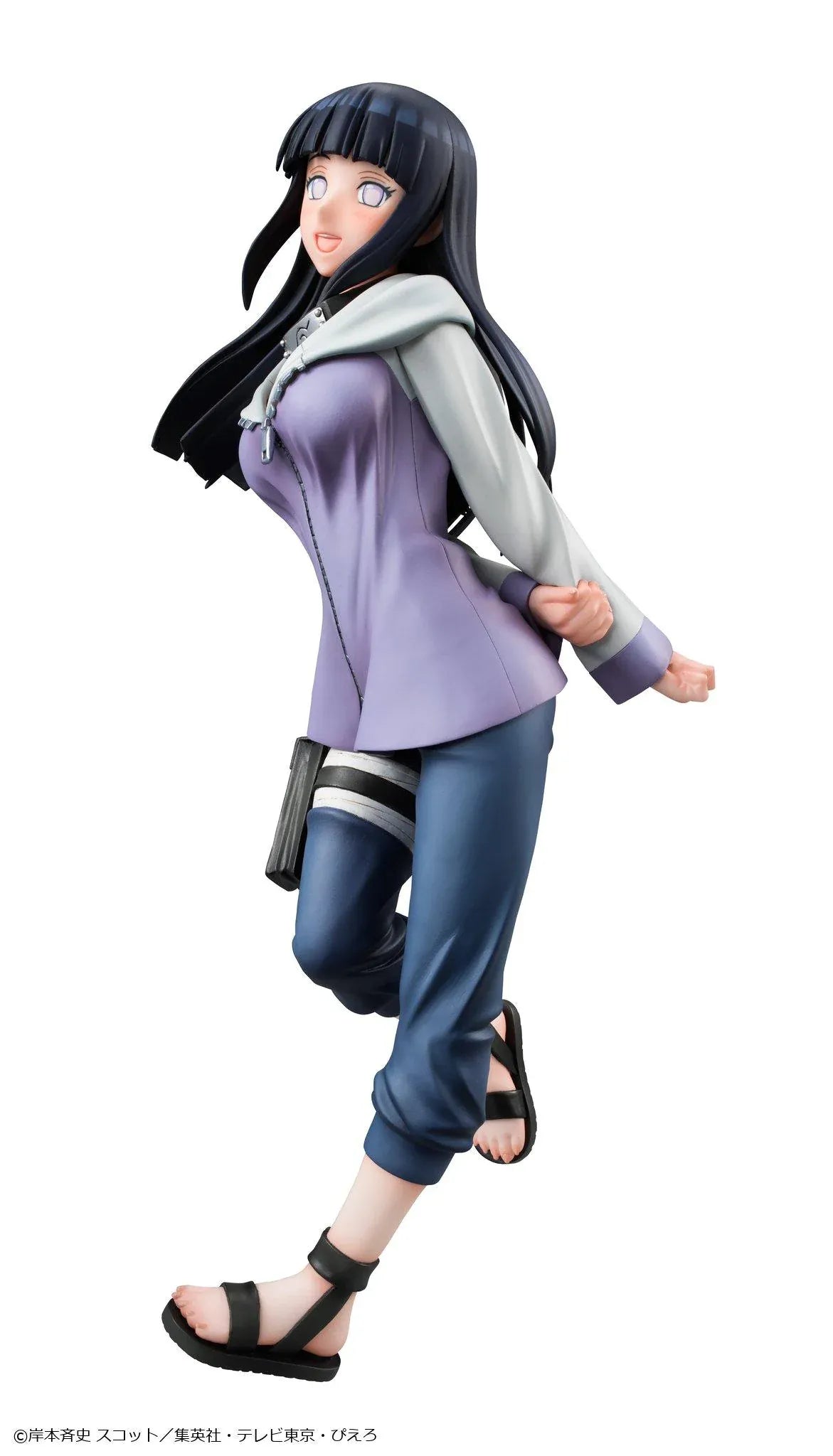 Naruto Shippuden Gals Series Hinata Hyuga figure wearing her lavender shinobi outfit in a graceful pose