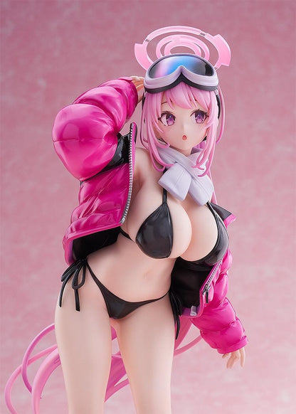 Blue Archive Eimi swimsuit 1/7 scale figure with pink jacket black bikini and long pink hair