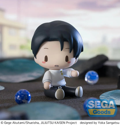 Yuta Okkotsu chibi figure from Jujutsu Kaisen The Culling Game seated in his white uniform with dark hair and gold buttons.