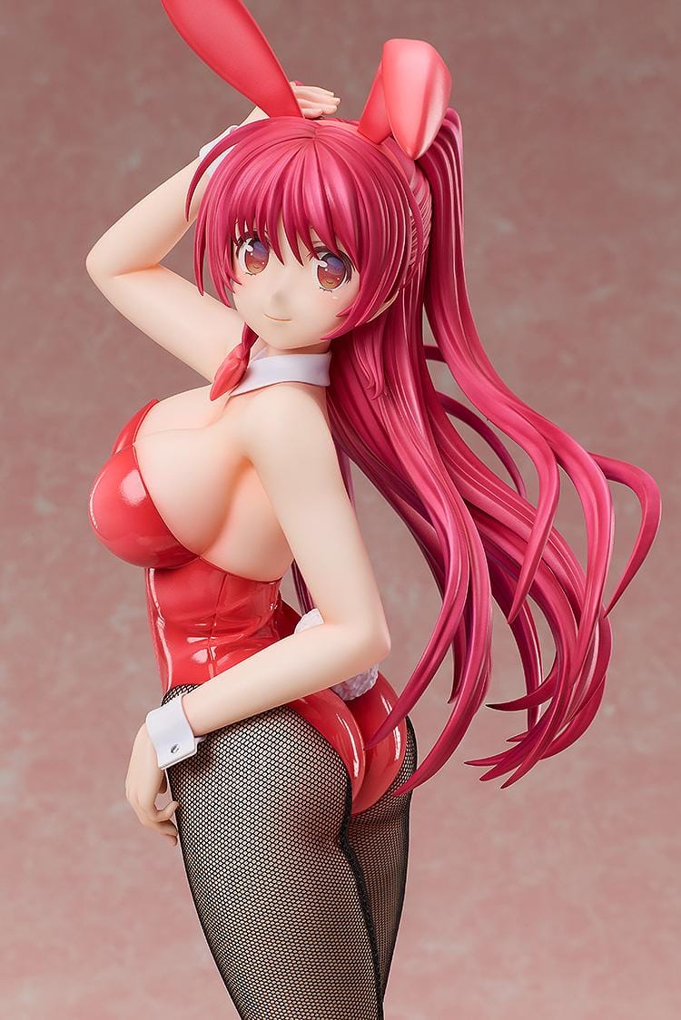 To Heart 2 Tamaki Kousaka Bunny Ver. 1/4 Scale Figure featuring Tamaki with long red hair, glossy red bunny outfit, bunny ears, fishnet-style tights, and red heels.