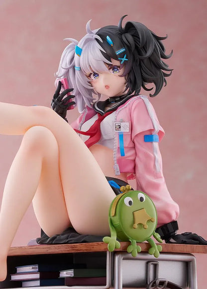 Snowbreak Containment Zone Eatchel The Cub Overdue Radiance 1/7 scale figure sitting on classroom desk with school accessories