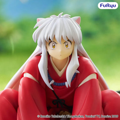 InuYasha Inuyasha Vol. 2 Noodle Stopper Figure featuring Inuyasha in his red robe with silver hair and dog ears seated on a display bowl.
