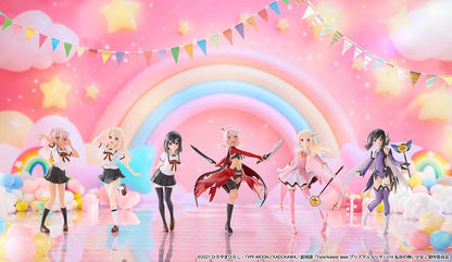 Fate kaleid liner Prisma Illya Licht The Nameless Girl CHILLfigg Set of 6 Figures featuring magical girl and school uniform designs
