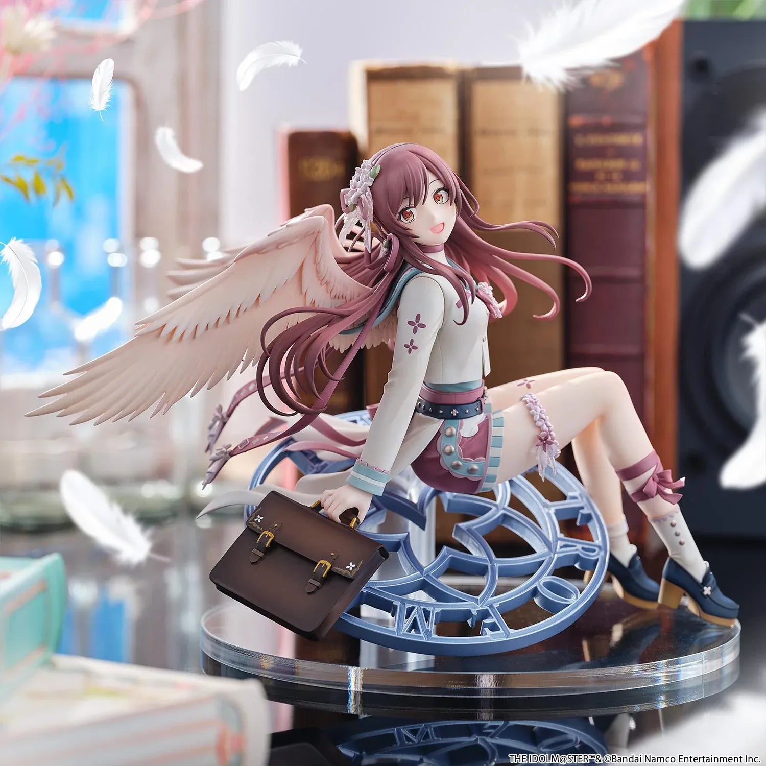Amana Osaki Gardienne Tourmaline 1/6 scale figure with wings seated on clock base with handbag