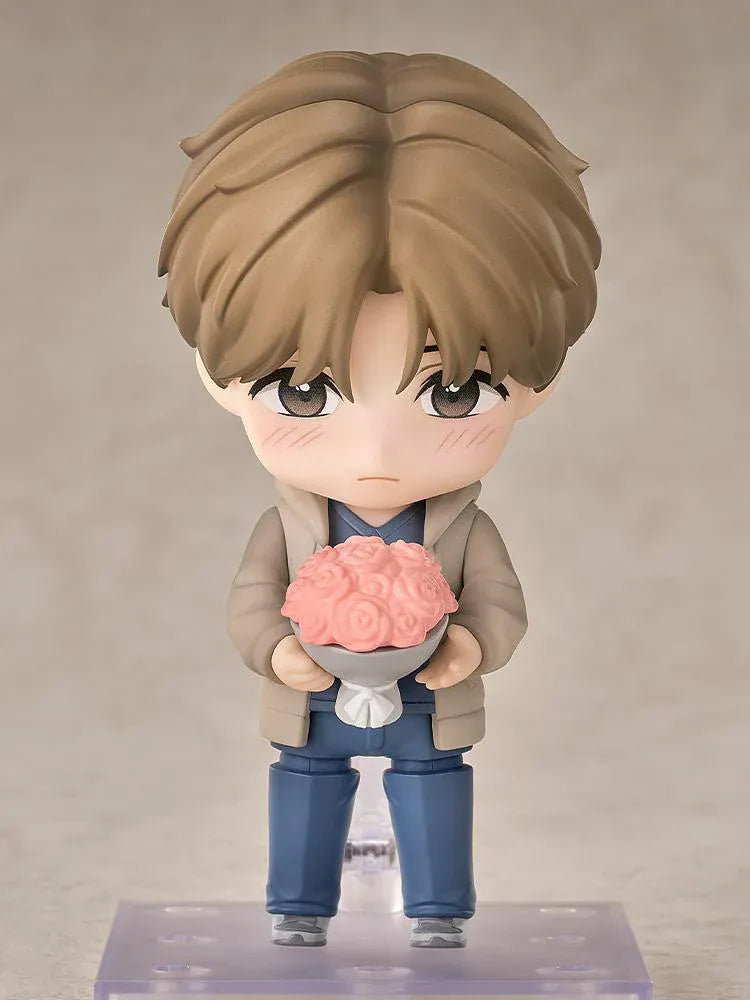 Jinx Nendoroid Joo Jaekyung and Kim Dan Figures featuring both characters in chibi-style designs with casual outfits and character accessories.