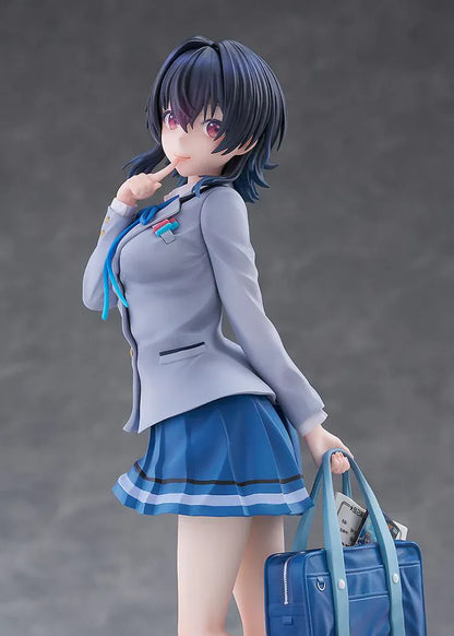 I Made Friends with the Second Prettiest Girl in My Class Umi Asanagi 1/7 Scale Figure featuring Umi in a school uniform with short dark hair, blue skirt, knee-high socks, and school bag.
