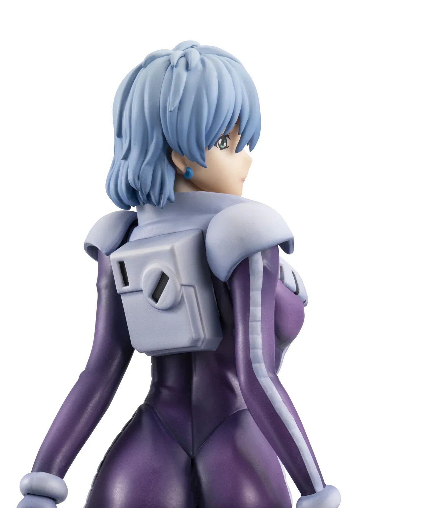 Mobile Suit Gundam The 08th MS Team Aina Sahalin Snow Night Ver. figure wearing purple pilot suit holding helmet